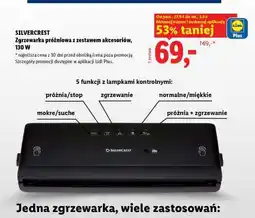 Lidl Silvercrest Zgrzewarka próżniowa z zestawem akcesoriów, 130 W oferta