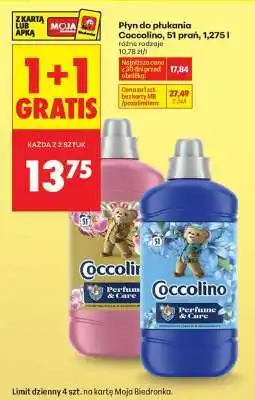 Biedronka Płyn do płukania Coccolino, 51 prań, 1,275 l oferta