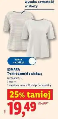 Lidl ESMARA T-shirt damski z wiskozą oferta