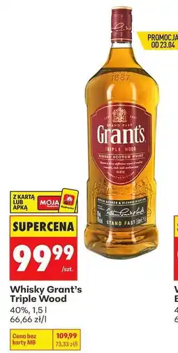 Biedronka Whisky Grant's Triple Wood oferta