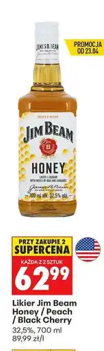Biedronka Likier Jim Beam Honey / Peach / Black Cherry oferta