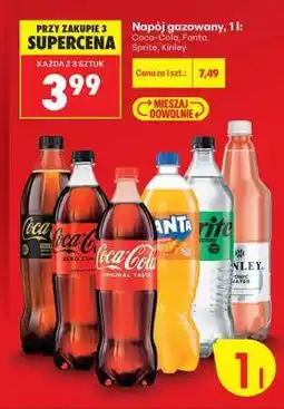 Biedronka Napój gazowany, 1l: Coca-Cola, Fanta, Sprite, Kinley oferta