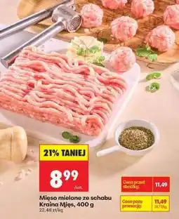 Biedronka Mięso mielone ze schabu Kraina Mięs 400 g oferta