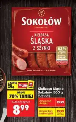 Biedronka Kiełbasa Śląska Sokołów, 500 g oferta