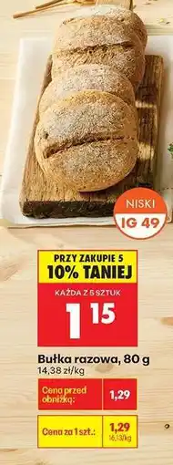 Biedronka Bułka razowa 80 g oferta