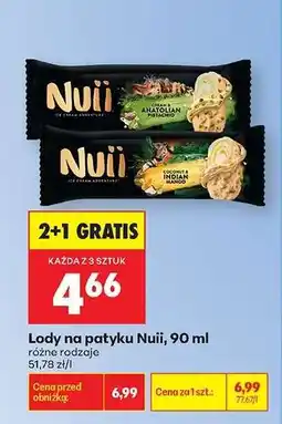 Biedronka Lody na patyku Nuii, 90 ml oferta