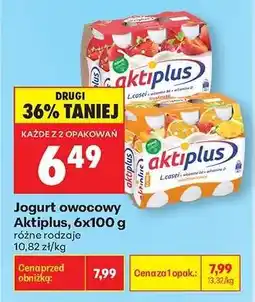 Biedronka Jogurt owocowy Aktiplus, 6x100 g oferta