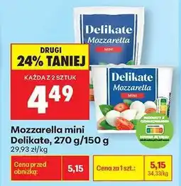 Biedronka Mozzarella mini Delikate, 270 g/150 g oferta