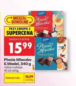 Biedronka PTASIE MLECZKO E.WEDEL, 340 G oferta