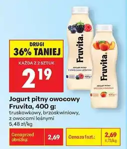Biedronka Jogurt pitny owocowy Fruvita, 400 g oferta