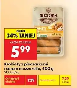 Biedronka Krokiety z pieczarkami i serem mozzarella, 400 g oferta