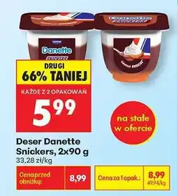Biedronka Deser Danette Snickers, 2x90 g oferta