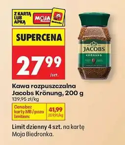 Biedronka Kawa rozpuszczalna Jacobs Krönung, 200 g oferta