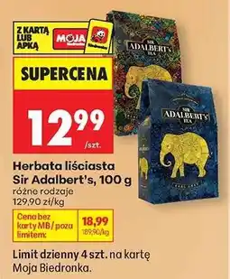 Biedronka Herbata liściasta Sir Adalbert’s, 100 g oferta