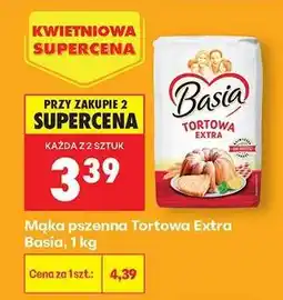 Biedronka Mąka pszenna Tortowa Extra Basia, 1 kg oferta