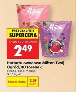 Biedronka Herbata owocowa Milton Twój Ogród, 40 torebek oferta