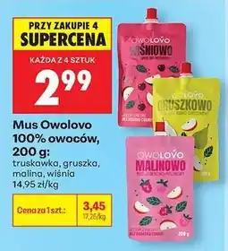 Biedronka Mus Owolovo 100 % owoców , 200 g oferta