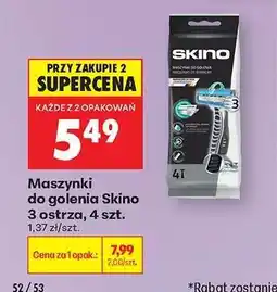 Biedronka Maszynki do golenia Skino 3 Ostrza, 4 szt oferta