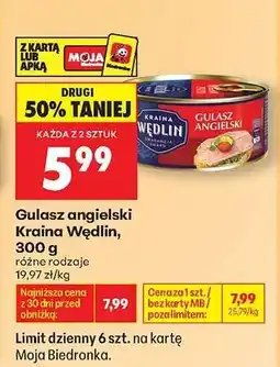 Biedronka Gulasz angielski Kraina Wędlin, 300 g oferta