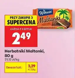 Biedronka Herbatniki Maltanki 80 g oferta