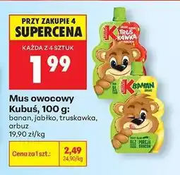 Biedronka Mus owocowy Kubuś, 100 g oferta