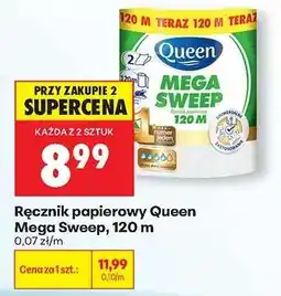 Biedronka Ręcznik papierowy Queen Mega Sweep, 120 m oferta