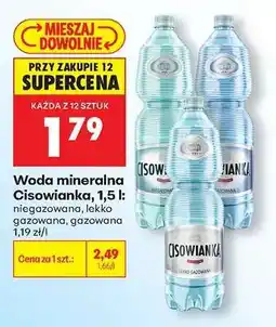 Biedronka Woda mineralna Cisowianka, 1,5 l oferta