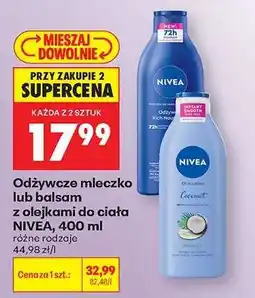 Biedronka Odżywcze mleczko lub balsam z olejkami do ciała NIVEA, 400 ml oferta