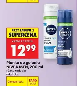 Biedronka Pianka do golenia NIVEA MEN, 200 ml oferta