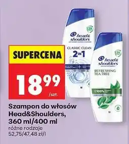 Biedronka Szampon do włosów Head Shoulders 360 ml 400 ml oferta