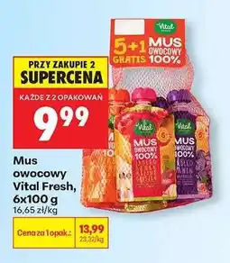 Biedronka Mus owocowy Vital Fresh, 6x100 g oferta