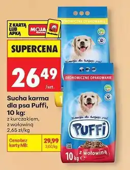 Biedronka Sucha karma dla psa Puffi, 10 kg oferta