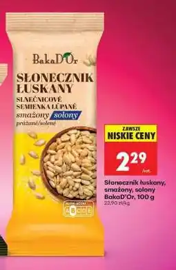 Biedronka Słonecznik łuskany, smażony, solony BakaD’Or, 100 g oferta