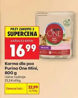 Biedronka Karma dla psa Purina One Mini 800 g oferta