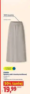 Lidl ESMARA Spódnica midi z bawełny muślinowej oferta