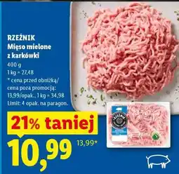 Lidl RZEŹNIK Mięso mielone z karkówki oferta