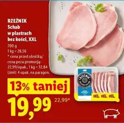 Lidl Rzeźnik Schab w plastrach, bez kości, XXL oferta