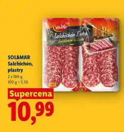Lidl SOL&MAR Salchichón, plátky oferta