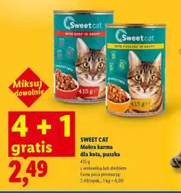 Lidl SWEET CAT Mokra karma dla kota, puszka oferta