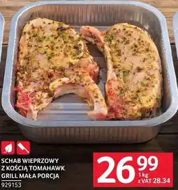 Selgros Schab wieprzowy z kością tomahawk na mała porcja oferta
