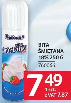 Selgros Bita śmietana 18% 250g Bakoma oferta