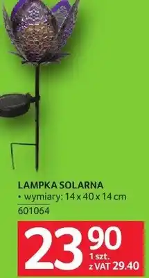 Selgros Lampka solarna wymiary 14x40x14 cm oferta