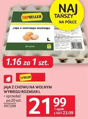 Jaja z chowu na wolnym wybiegu rozmiar L TopSeller