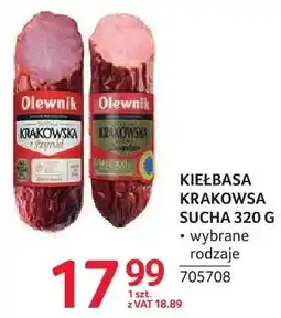 Selgros Kiełbasa krakowska sucha 320 g wybrane rodzaje oferta