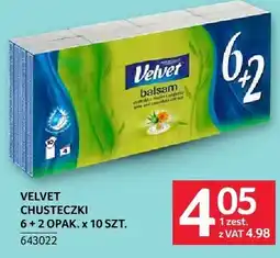 Selgros Chusteczki Velvet 6 + 2 w zestawie oferta