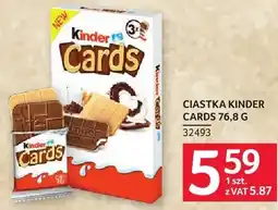 Selgros Ciastka Kinder Cards oferta