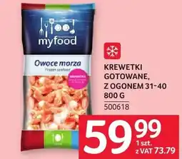 Selgros Krewetki gotowane z ogoniem myfood oferta