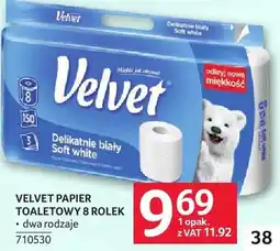 Selgros Papier toaletowy Velvet 8 rolek oferta