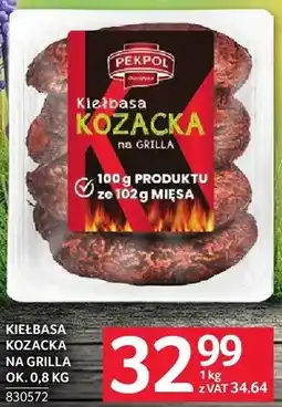 Selgros Kiełbasa kozacka na grilla Pekpol ok oferta