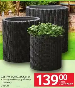 Selgros Zestaw donic Keter ciemne kolory granitowy, brązowy oferta
